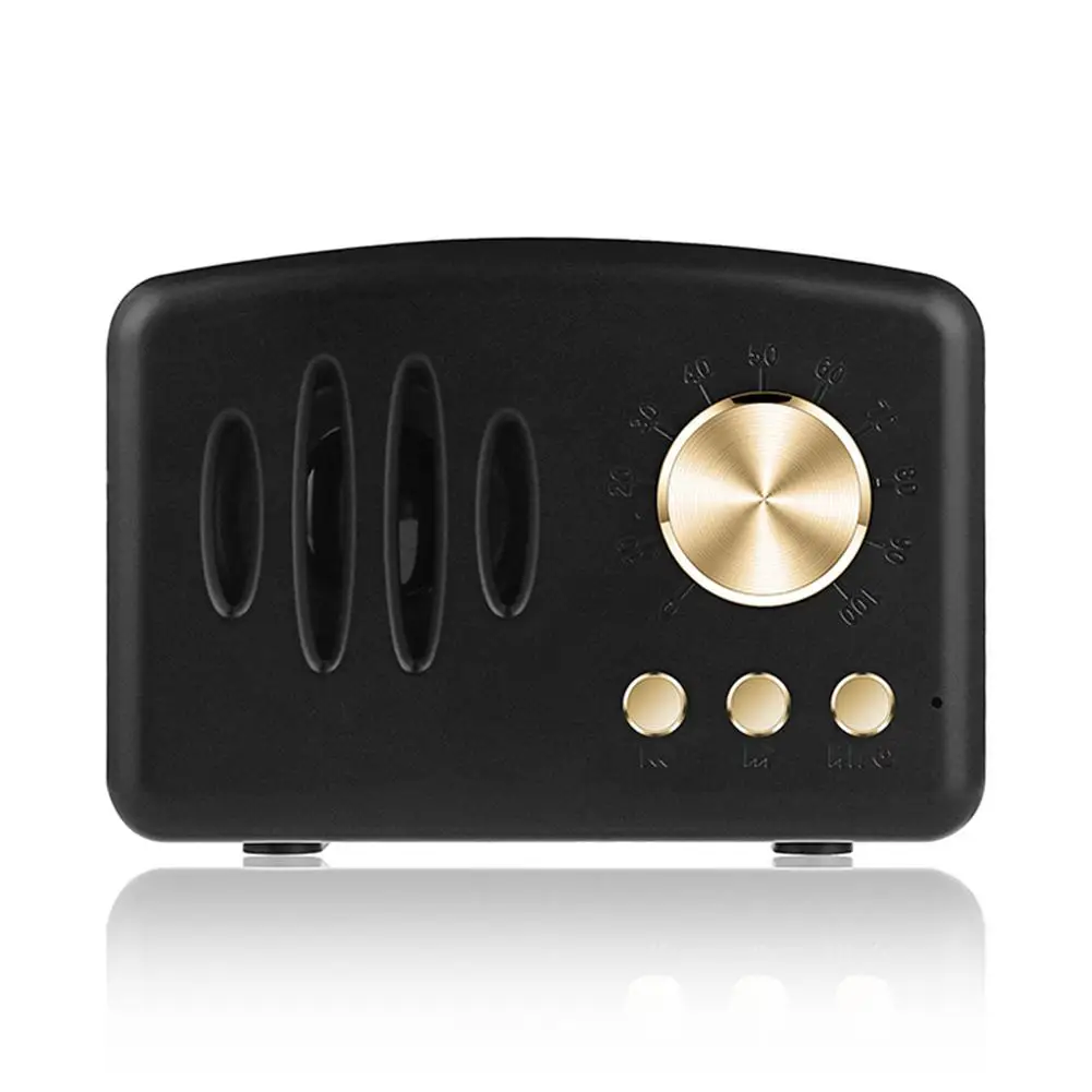Kuulee Мини Bluetooth колонка в ретро стиле Портативный беспроводной Bluetooth динамик музыкальный радиоплеер FM креативный сабвуфер колонка
