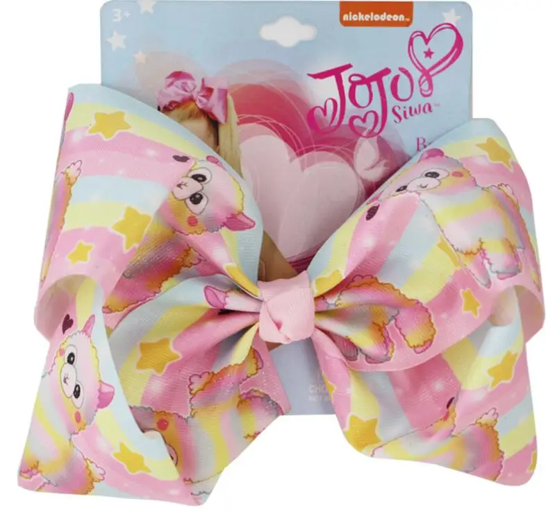 Мультяшный Лев 8 дюймов бант для волос принт лента для девочек бант заколка для волос ручной работы бант заколки для волос вечерние аксессуары для волос Прямая поставка