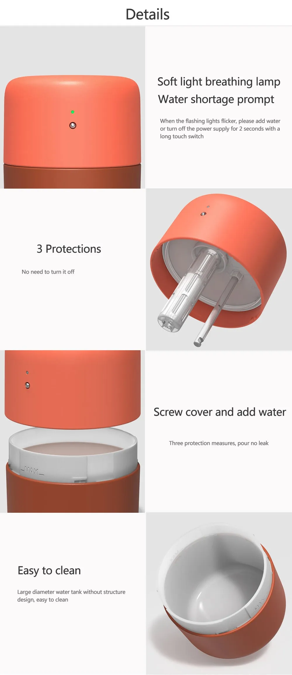 VH H01 сенсорный Умный Рабочий стол увлажнитель от Xiaomi Youpin