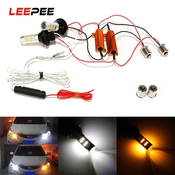 

LEEPEE DC 12V Car Turn Signal Light 42 LEDs Car Daytime Running Lights 2Pcs/Set Auto Lamps Car-styling