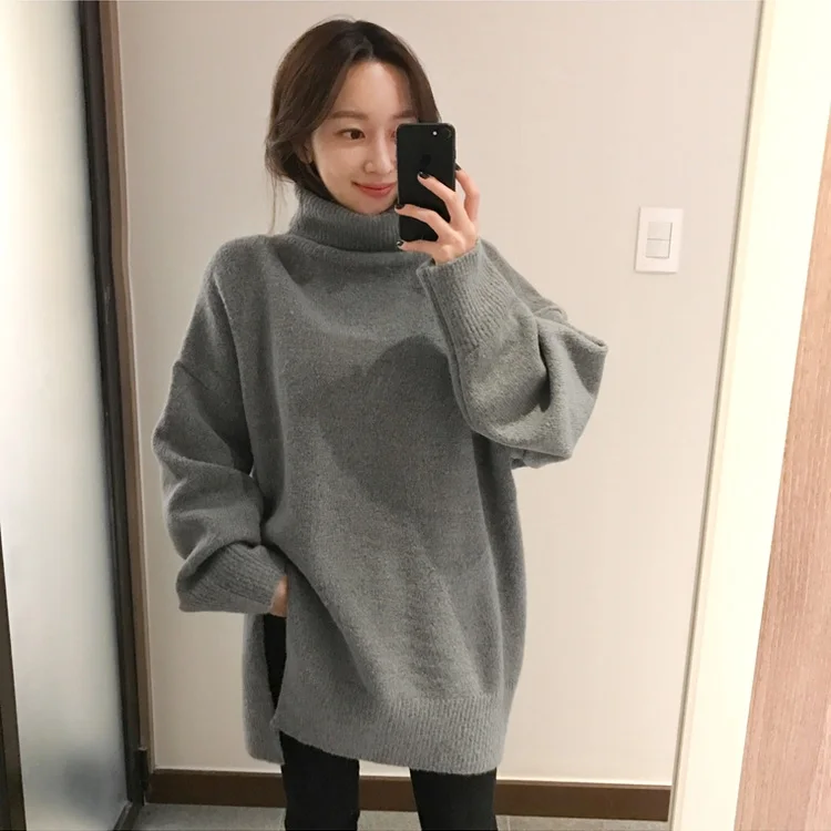 Chandail Femme, джемпер, синий свитер, водолазка, пуловер размера плюс, свитера, Blusas De Inverno Feminina, осень, Ленивый Oaf
