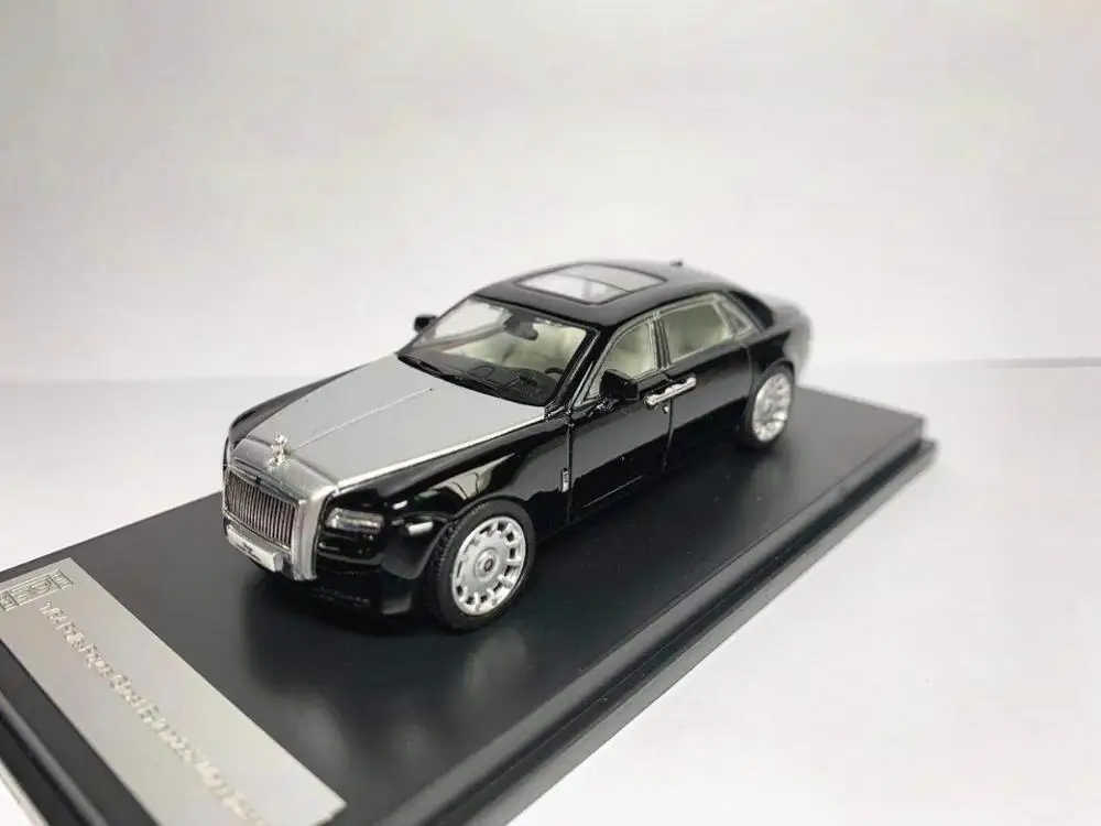1/64 Scale Ro_lls Ro_yce Ghost Extended Wheelbase Black/Silver Diecast Car Model | Игрушки и хобби