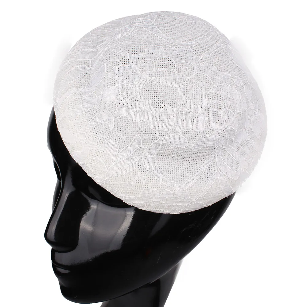 17 см цвета слоновой кости большой размер millinery имитация SINAMAY вуалетки основа с кружевами Коктейльные Вечерние шляпы DIY аксессуары для волос новое поступление