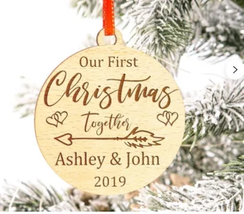 

Our First Christmas Together,Personalized Christmas Gift,Christmas Ornament Engaged,Custom Christmas Ornament,Our First Christma