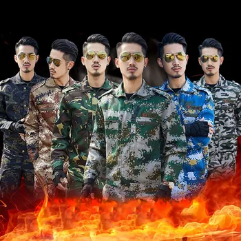 

Combat Army Suit Military Tactical Uniform Shirt + Pants Camo Camouflage Outdoor Training Work Clothes Uniform Kit