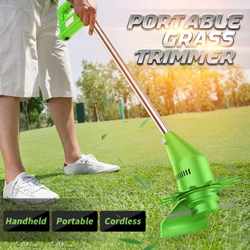 

Portable Li-ion Battery Grass Trimmer Cutter Mower Cordless Lawn Garden Tool Cordless