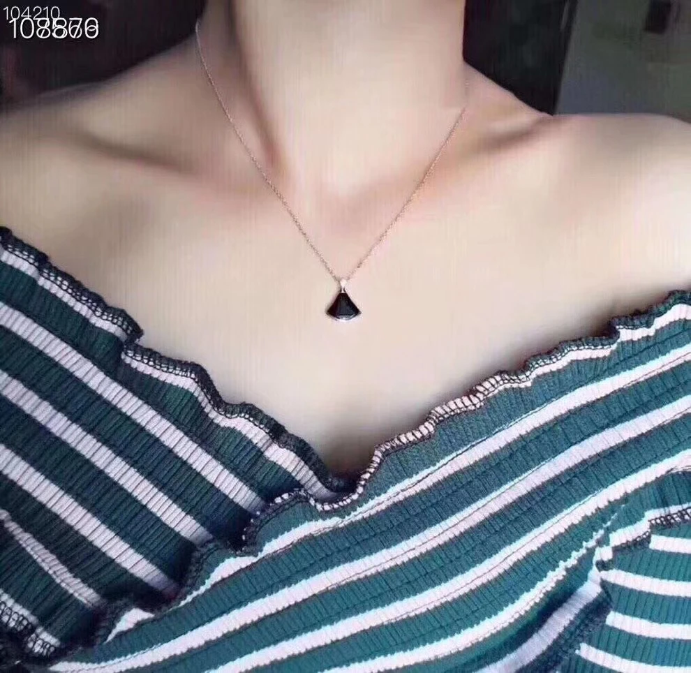Серебряный кулон для ожерелья стиль китайский веер форма