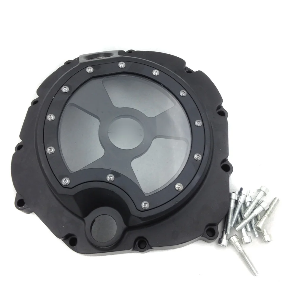 Aftermarket мотоцикл части для Kawasaki ZX14R ZZR1400 2006-2013 черный правый двигатель сцепления крышка просвечивается