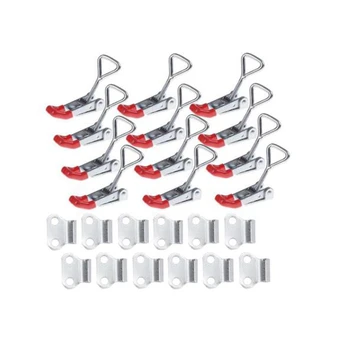 

12Pcs Adjustable Toggle Clamp,Heavy Duty 4001 Style Latch Hasp Clamp for Door,Box Case Trunk,Quick Release Pull Latch