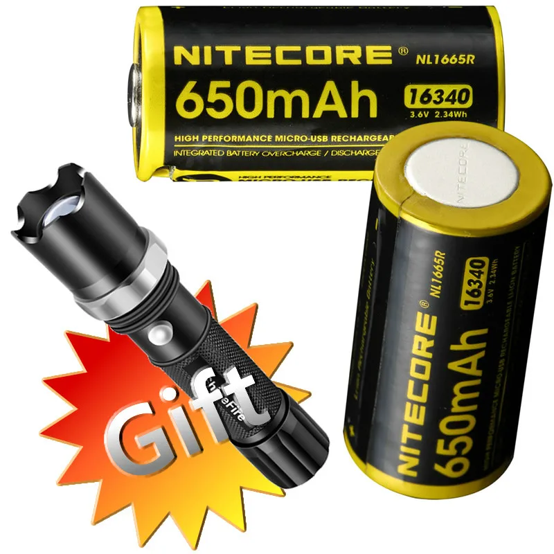 Оптовая продажа NITECORE встроенный usb порт для зарядки литий ионный аккумулятор NL1665R