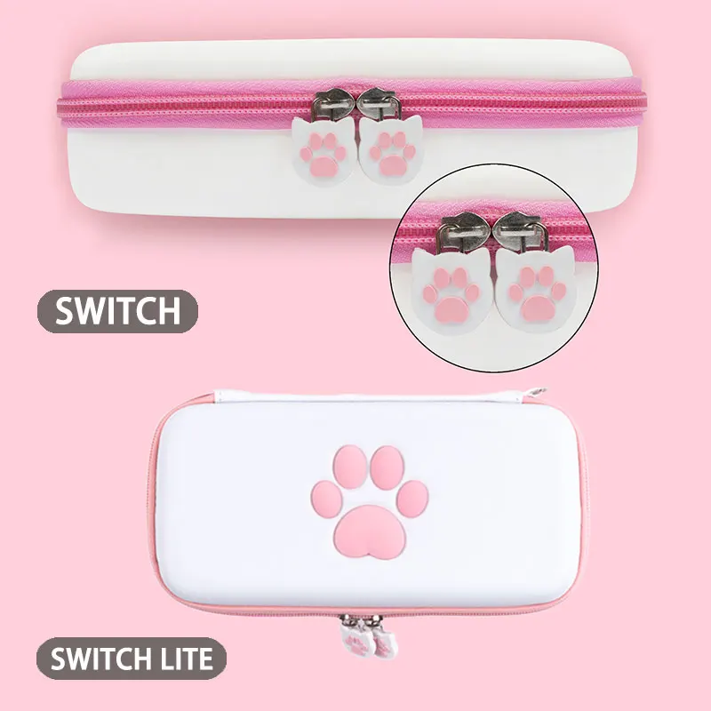 Baratos Para Nintendo Switch Case Bag Portable Cat clamp Case EVA bolsa de viaje impermeable Nintend Switch Mini Lite accesorios para consola de juegos
