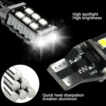 

White LED bulbs 12V Reverse Light Error Free 912 T15 W16W Backup Bulb 2400LM