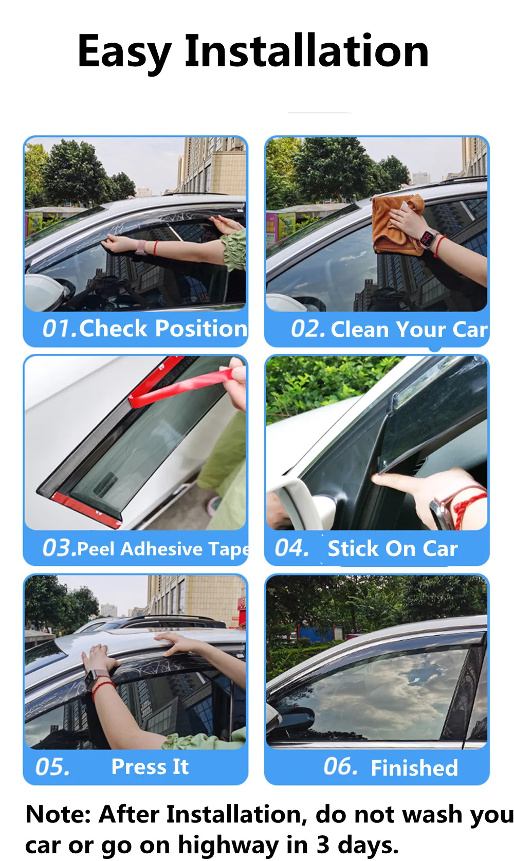Car Styling Accessories Window Visor Deflector Window Rain Guard Cover For Volkswagen VW Golf 7 MK7 Hatchback 2014- 2019 2020