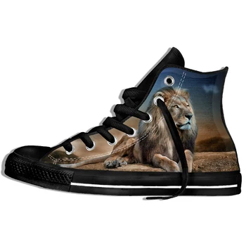 

New Arrival Popular Lion Men/Women 3D Print Sneakers Harajuku Style Plimsolls Casual Shoes