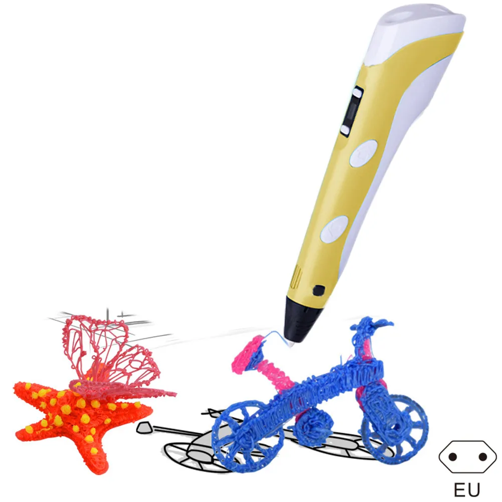 Yellow 3D печать Ручка крафт каракули Рисование Искусство принтер моделирование пла/АБС YE-Hot - Цвет: Yellow