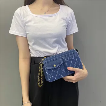 

Cambridge Bag Women 2020 New Trendy Shoulder Messenger Bag Women Bag Chain Denim Women Bag
