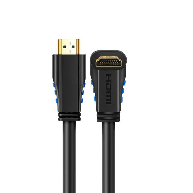 HDMI 2,0 кабель 4K 60HZ 90 градусов прямоугольный HDMI КАБЕЛЬ HDCP 2,2 1,5 M для PS4 pro Xbox ones синий DVD плеер STB - Цвет: 2881
