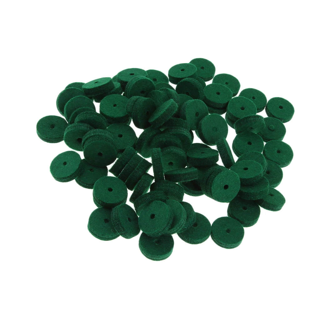 90 Pieces Green Piano Felt Rail Regulating Punching Keyboard Balance Washers Instruments Parts