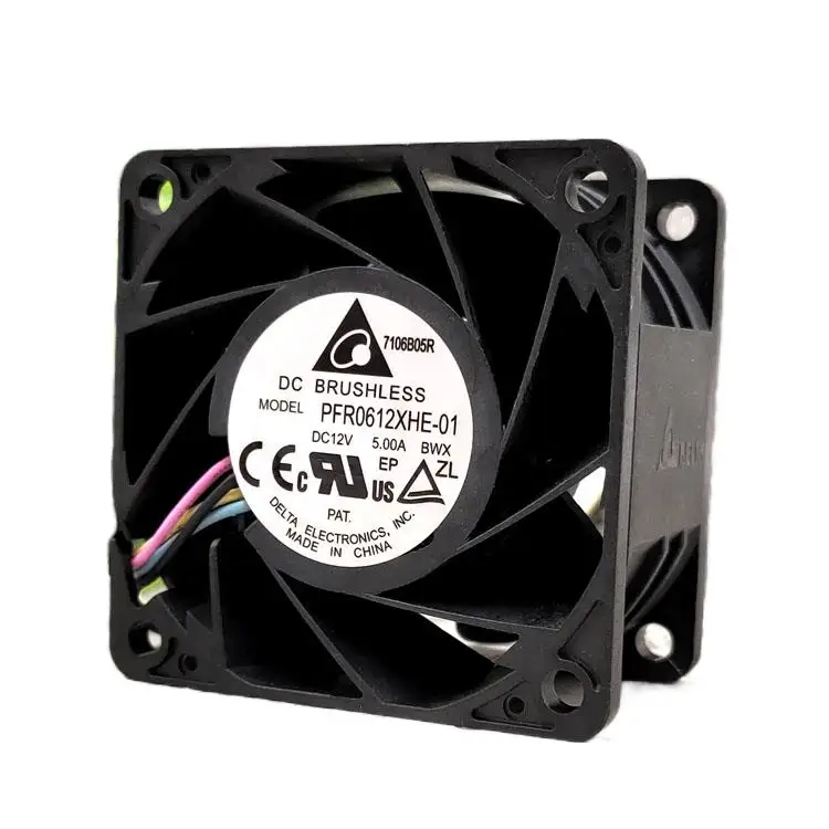 

Delta 6cm 6076 PFR0612XHE-01 12V 5A Max Airflow Rate High-Speed Violence Pressurized Cooling Fan