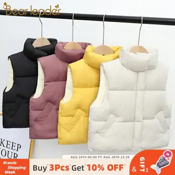

Bear Leader 2020 Winter New Children Sleeveless Fashion Clothes Girls Boys Solid Casual Heavyweight Warm Vests Kids Waistcoats