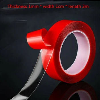 

Adhesive Tape Strongly Sticky Washable Home Craft Removable Smooth Fixing Traceless Office Invisible Gel Reusable Double-sided