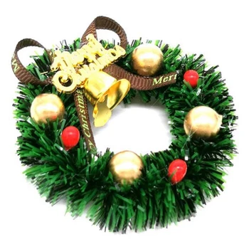 

Dolls House Mini Hanging Xmas Wreath Dollhouse Christmas Tree Decoration Garland Kids Pretend Play Toy