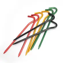 Aluminum Alloy Tent Nails Lightweight Outdoor Camping Tent Canopy Aluminum Nails Windproof Drawstring Nails 7 Color