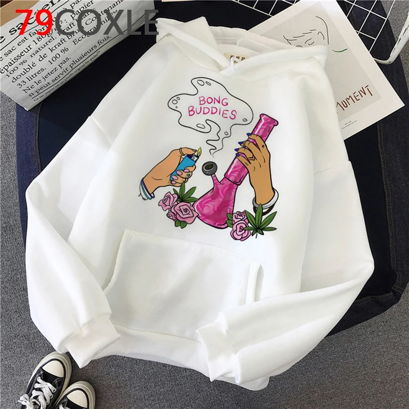 Sweatshirts Male Hoody Graphic Bong Weed Streetwear Harajuku Funny Winter Fashion Kawaii