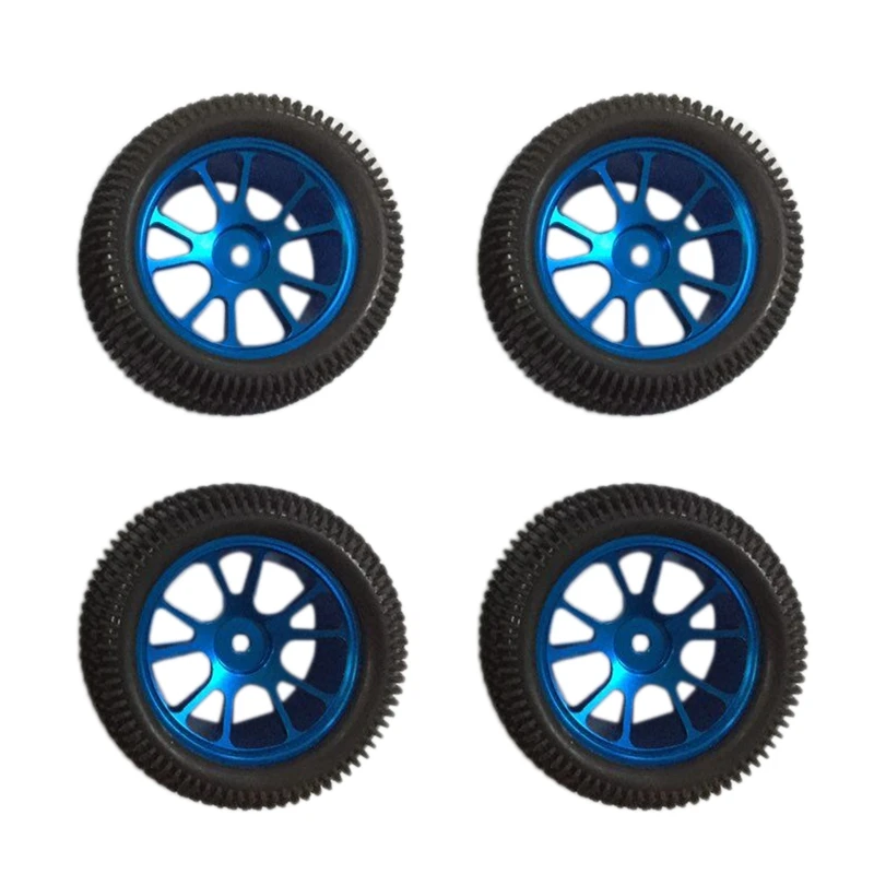 

4PCS Simulation Metal Blue Mesh Rubber Tires Suitable for WL 1/18 A959 / A979 / A969