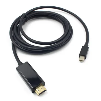 

New Male to Male 1.8M Mini DP to HDMI Cable Thunderbolt Mini Displayport to HDMI Adapter for Pro Air for iMac(black)
