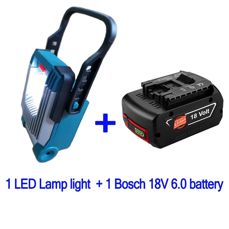Для Bosch 18 в 20 в литий-ионная батарея Электрический инструмент Часть украшения дома строительство светодиодный светильник