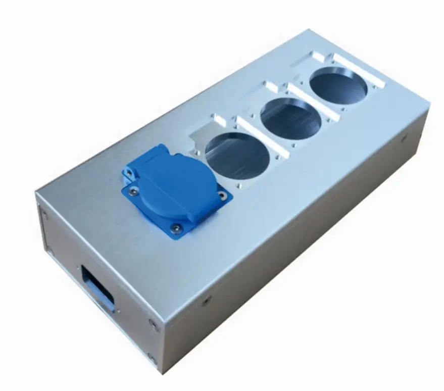 Full aluminum HIFI EU power case European standard power socket chassis HiFi power case DIY box