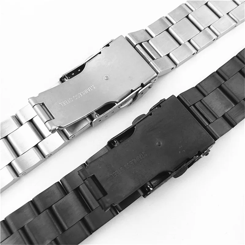22 мм 20 мм изогнутый конец однотонные Нержавеющая сталь ремешок для наручных часов матовый металлический ремешок браслет для наручных часов