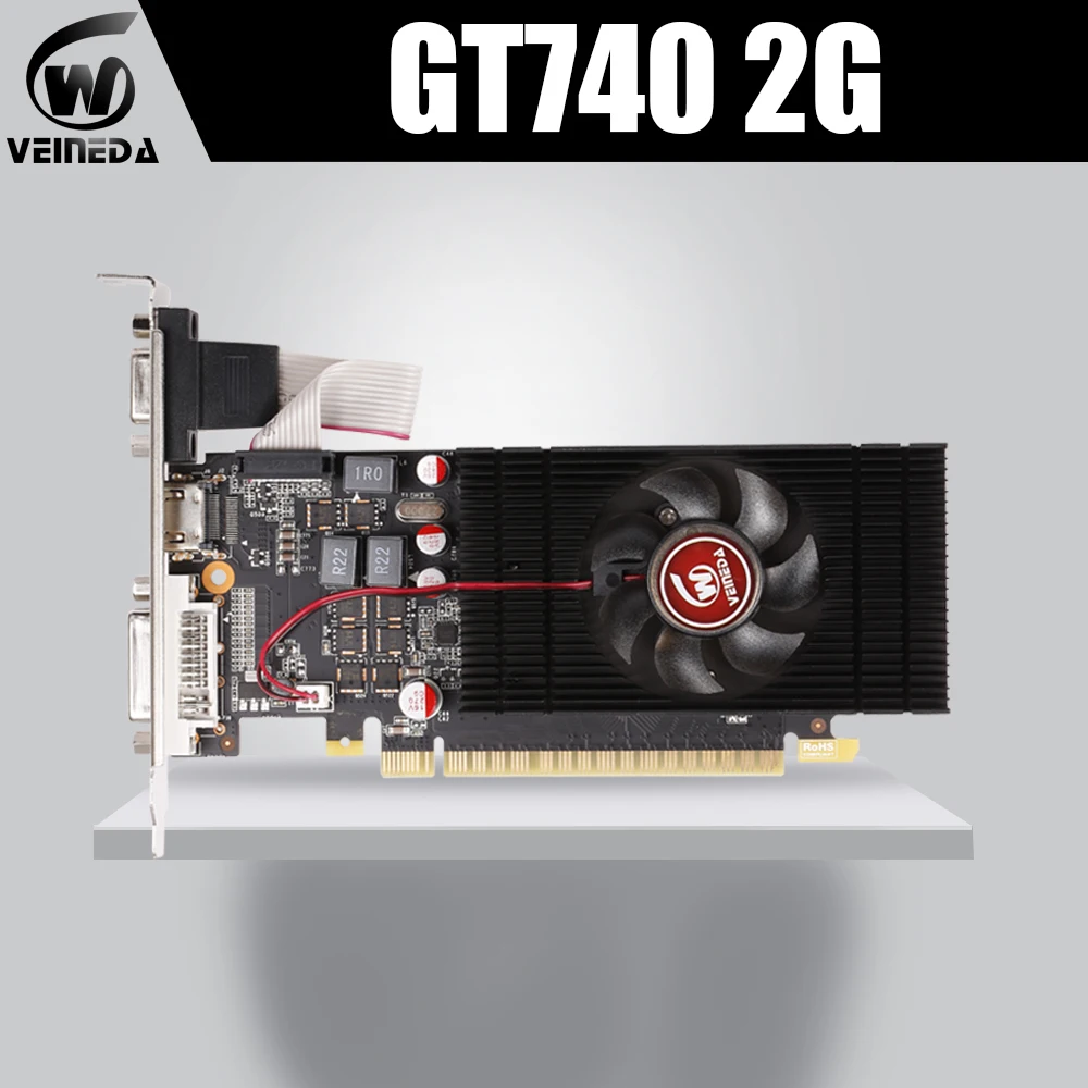 VEINEDA видеокарта Новая графическая карта GT740 2 ГБ GDDR5 128 бит игровой настольный
