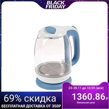 

Electric kettle ENERGY E-281, 1850 W, 1.7 l, glass, light, blue-white 4216881