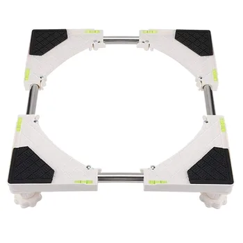 

Mobile Stainless Steel Multi-functional Refrigerator Base Reinforced Washing Machine Movable Rack With 4 Strong Feet