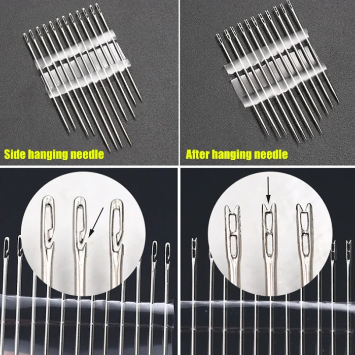 Нержавеющая сталь Self-threading иглы открытия швейная штопки иглы Набор PI669