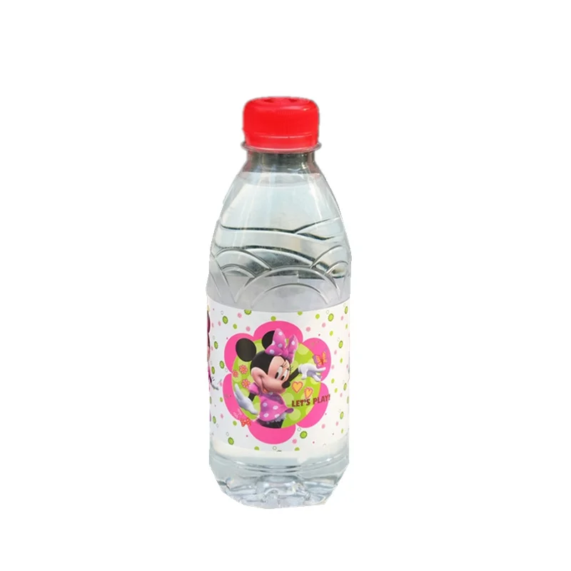 

12pcs/lot Minnie Mouse water bottle labels Minnie Mouse stickers candy bar decorations Minnie Mouse bottle stickers