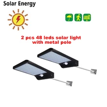 2/4pcs 48 LED Solar light Solar Power PIR Motion Sensor Wall Light Outdoor Waterproof Energy Saving Street Garden Security Lamp