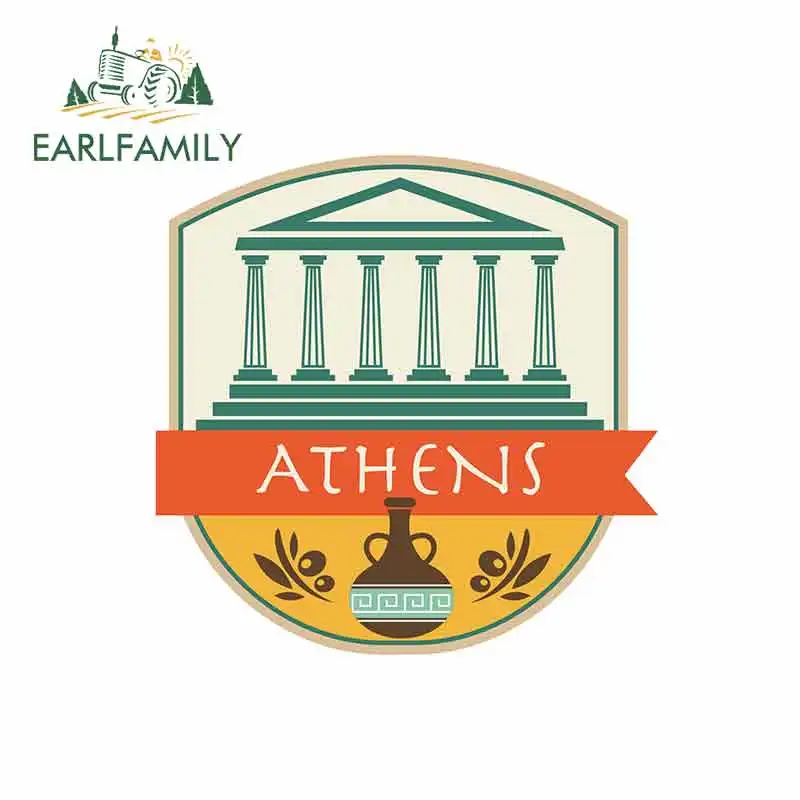EARLFAMILY 13 см x 12 9 для Афин Греция путешествия забавная искусственная фургон тонкая