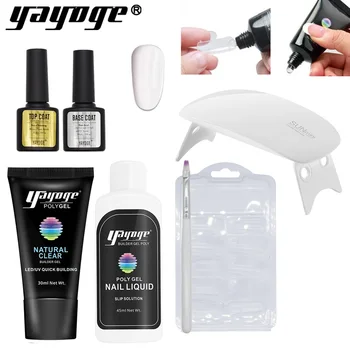 

Yayoge Poly Nail Gel Set For Nails Extensions UV Gel Polish Varnish Kit Clear Pink Gel Polish Ship From UK Nail Art