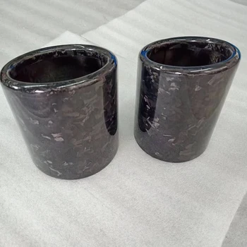 

1PC Car Universal Case Matt Exhaust Tip housing Carbon Fiber Exhaust Glossy Muffler Pipe Tip Cover Satin Full Carbon Cover