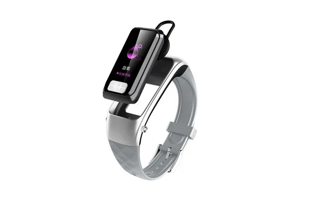 SILVER Bluetooth Вызов умный Браслет наушники ECG PPG пульсометр кровяное давление монитор спортивные Смарт часы вызов педометр BT вызов - Цвет: SILVER