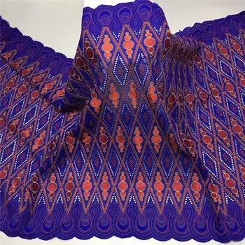 

5Y Swiss lace fabric 2020 heavy beaded embroidery African lace fabrics 100% cotton fabric Swiss voile lace in Switzerland 1L092