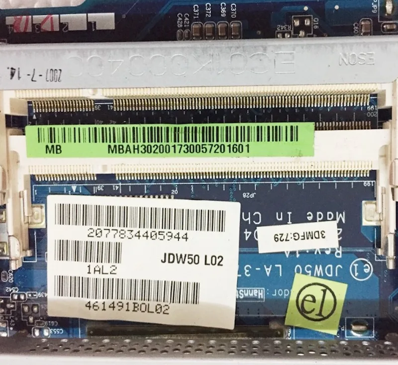 Материнская плата MBAH302001 для ноутбука acer 5310 5710 модель JDW50 LA 3771P материнская 100%