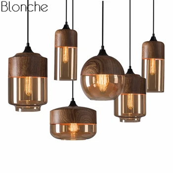 

Modern Loft Retro Glass Pendant Lights Iron Hanging Light Fixtures Industrial Lamp Home Decor E27 Dining Room Kitchen Vintage AC