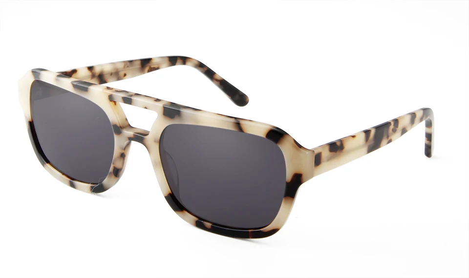 VE Designer Quadratische Sonnenbrille Frauen Hohe Qualität Weiß Acetat Sonnenbrille Für Männer Doppel Brücke Große Gläser Shades Oculos – Detail 26