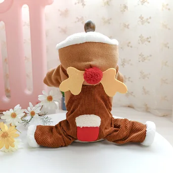 

20 New Style Pet Clothes Teddy Cat Dog Clothes Elk Suspender