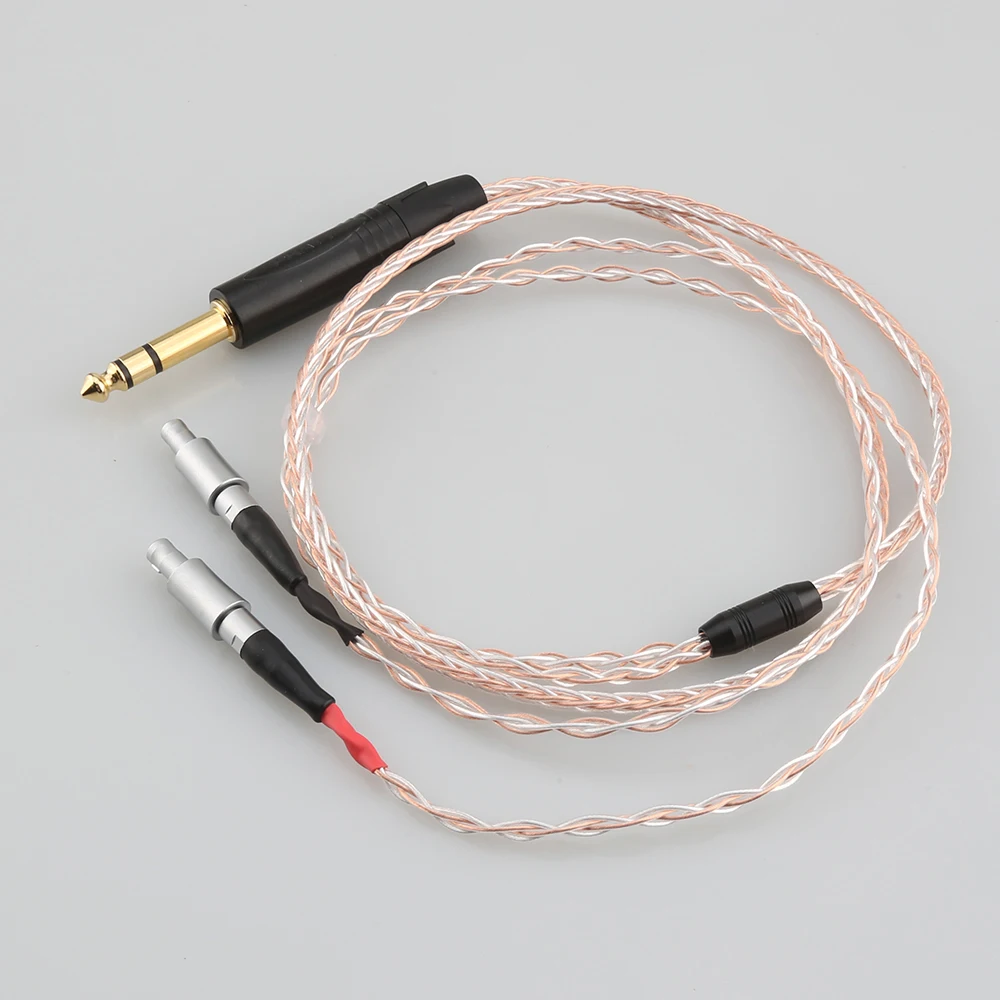 Plug para Hd800 Plug Cabo de Fone de Ouvido Prata e Cobre Banhado Cabo de Fio para Sennheiser Hd800 Hd800s Hd820s Hd820 Fone de Ouvido 6.35 mm - Image 6