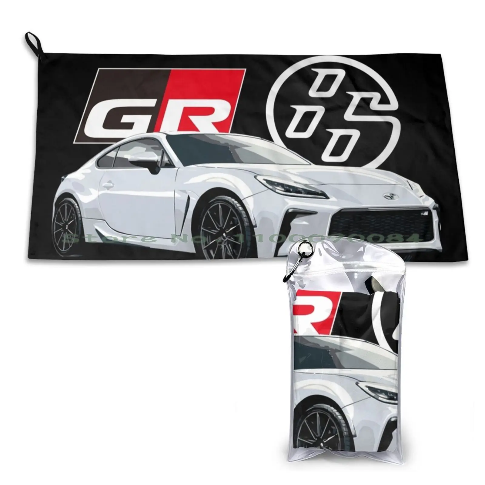Быстросохнущее полотенце Gr86 Gazoo Racing 86 Apex White для спортзала ванны портативная